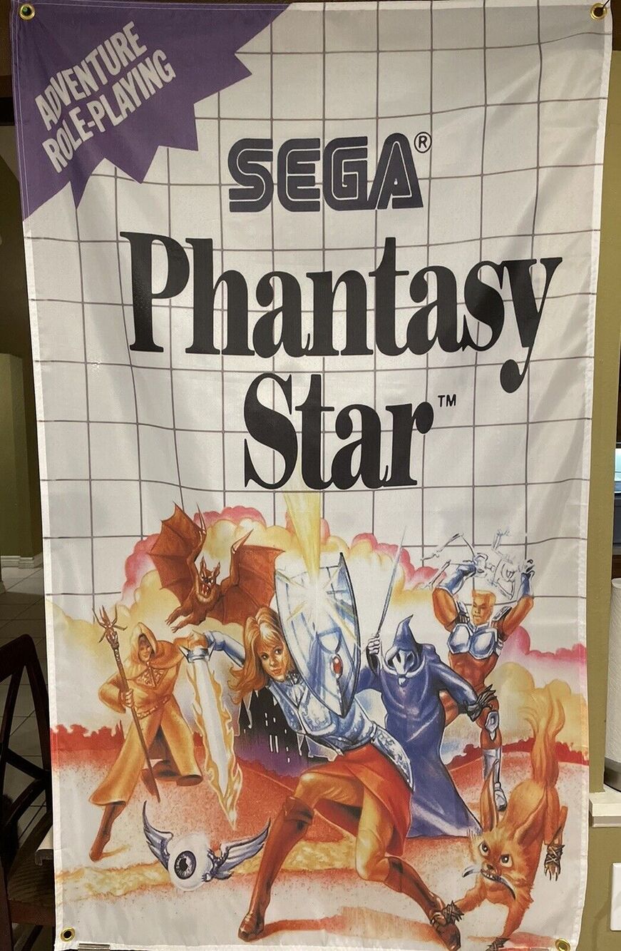 Phantasy Star 5ft Flag Sega Master System 1988 Banner Poster
